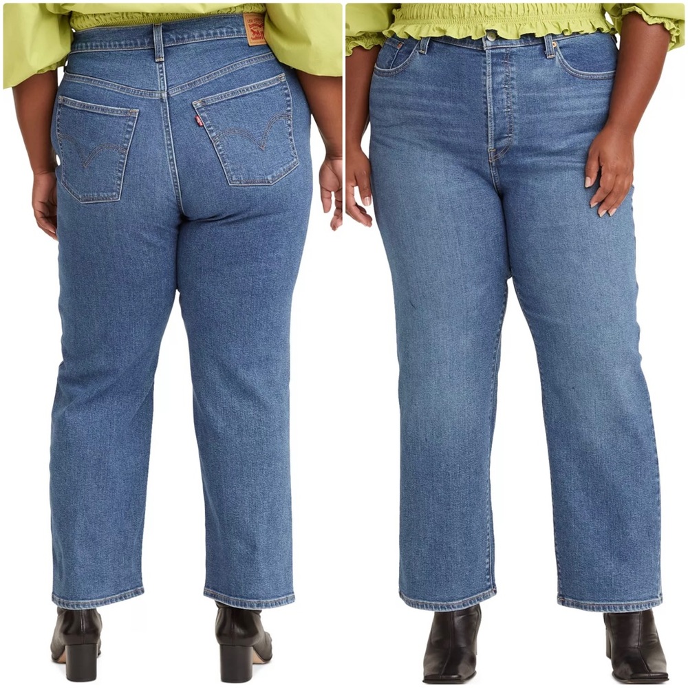 NWT Levi’s Ribcage High Rise Ankle Straight Leg Jeans Blue Summer Slide Wash